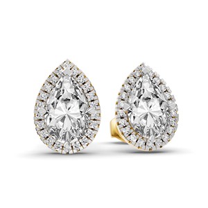 Listos para enviar, pendientes de diamantes Ayla de oro de diseño con calidad VS1, VVS1 (1 CT.) Tw. Pendientes con Certificación IGI para Mujer - Product Image 5