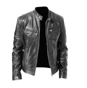 Nouvelle arrivée, veste en cuir pour homme de qualité supérieure, respirante, personnalisée, veste de motard en cuir d'agneau véritable, veste noire pour motard - Product Image 1