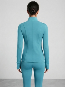Women's Fitted Athletic Zip <b>Jacket</b> Stand Collar Long Sleeve <b>Workout</b> Training Fitness Sportswear <b>Jacket</b> - Product Image 3