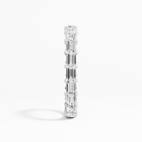 Anillos de Eternidad para Mujer de Plata 925 con Moissanita Chapada en Rodio, Corte Baguette de 1.71 Ctw, Engaste de Garras, Diseño Moderno, Venta al por Mayor Premium