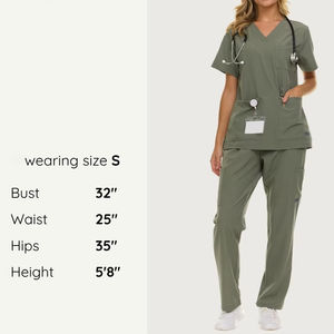 Conjunto de Uniformes Médicos para Mujer al por Mayor – Uniforme de Hospital Transpirable de Rayón y Spandex Elástico para Enfermería - Product Image 2