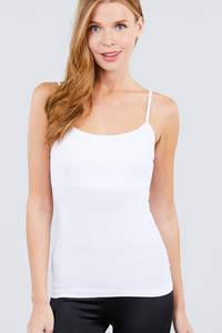 <b>Women's</b> Casual Breathable Woven Solid Sleeveless Strappy Baggy Cami Vest <b>Swing</b> Tank <b>Top</b> with Comfortable Fit - Product Image 6