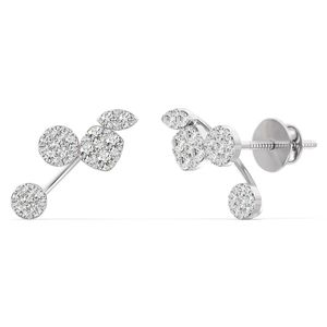 ต่างหูแบบ Pave Stud เพชรเพาะเลี้ยงในห้องปฏิบัติการ - Product Image 3
