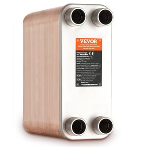 Intercambiador de Calor de Placas Soldadas 5"x 12" 100 Placas Cobre/Acero Inoxidable 316L Intercambiador de Calor Agua-Agua 5"x 12" 100 Placas - Product Image 1