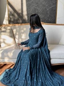 Nueva Colección de Diseñador TENNYCE, Vestido de Fiesta Reversible para Mujer, Largo hasta el Tobillo, Sin Arrugas, con Hermoso Bordado de Hilo, Gpo - Product Image 3