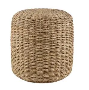High quality Best Selling Modern Round natural color water hyacinth woven side table for home decoration made in Vietnam
