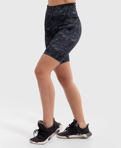 Shorts cyclistes taille haute personnalisés pour femmes, longueur genou, pour yoga et course, coupe ajustée basique, pour adultes, effet galbant - Product Image 6