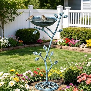 Fabricante confiable de baños para pájaros de hierro con acabado vintage para decoración de jardines y actividades diarias de alimentación de aves al aire libre - Product Image 6