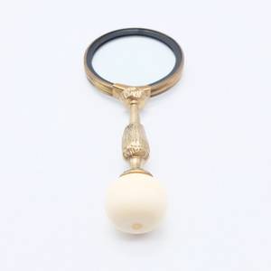 Luxury Designer Brass Handle Metal <b>Magnifying</b> Glass – Custom Logo Printed Handcrafted <b>Reading</b> Glass for Executive Office Decor - Product Image 6