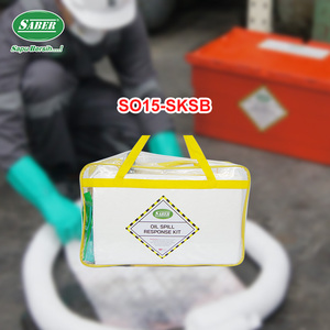 Kit professionnel anti-déversement d'hydrocarbures de 20 litres, kit absorbant d'hydrocarbures de haute résistance pour situations d'urgence, avec gants résistants aux produits chimiques pour usage industriel - Product Image 4