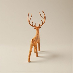 Unique Style Metal <b>Gold</b> Reindeer Decor Elegant Festive Accent for Holiday Party Decoration Accessory And Entryway <b>Console</b> <b>Table</b> - Product Image 2