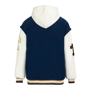 2026 Trendy Spring Streetwear Waterproof Windproof Fleece Varsity Bomber <b>Jacket</b> OEM Custom Chenille Patch Front College - Product Image 2
