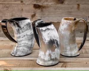 Jarra Vikinga Grabada Personalizada, Taza de Cerveza de Cuerno de Buey Natural, Estilo Rústico Medieval, Proveedor al por Mayor - Product Image 5
