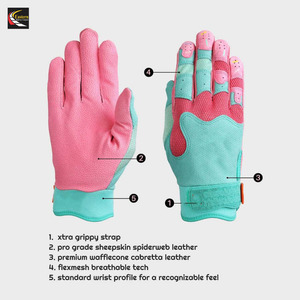 Gants de sport en cuir véritable de qualité supérieure pour jeunes/adultes, en peau de chèvre/mouton, pour softball/baseball, avec poignées, pour usage en salle de sport - Vente flash - Product Image 1