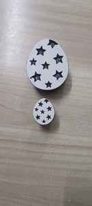 บล็อกพิมพ์ลายไม้แกะสลักด้วยมือ ลายดาว ทนทาน เหมาะสำหรับพิมพ์บนผ้า กระดาษ และงานฝีมือ - Product Image 4