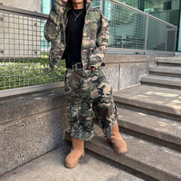 Fabricant de survêtements personnalisés unisexe coupe régulière effet vieilli strass vintage hiver à capuche molleton décontracté OEM ODM Marque privée