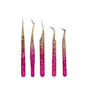 Pince à épiler populaire en acier inoxydable pour maquillage, outils d'extension de cils pour filles, pointe fine, longueur 10 mm - Product Image 1