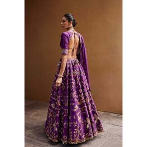 Hermosas lentejuelas Zari y Dori Work Lehenga Choli para fiestas indias y paquistaníes - Product Image 2