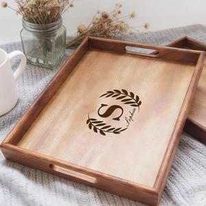 Personalized Walnut Serving Tray, Custom Engraved Wooden Tray, Tray for Home, Wedding and Everyday Use - Product Image 5