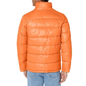 Nouvelle veste matelassée noire respirante 100 % polyester pour homme, collection hiver 2025, col à capuche, impression personnalisée, traitement enduit - Product Image 3