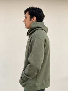 Sweat à capuche zippé intégral pour homme, vert foncé, 360 g/m², en molleton 100 % coton, écologique, coupe classique, avec cordon de serrage, idéal pour l'hiver, personnalisable - Product Image 4