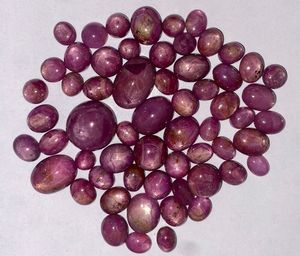 Natural Red Star Ruby Cabochon Lot 60 Pieces 499.30 Carat | Genuine Star Ruby Gemstone Bulk Wholesale for Jewelry - Product Image 2