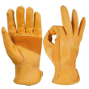 Sheepskin Leather Men's Work Driver <b>Gloves</b> Industrial Construction Safety Working <b>Gloves</b> - Product Image 1