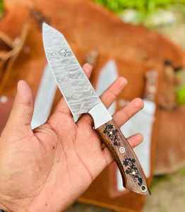 Ensemble de couteaux de chef professionnels de haute qualité Palace LLC, en acier Damas fait main, 5 pièces, couteaux utilitaires de cuisine écologiques - Product Image 2