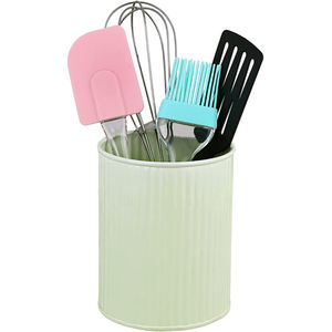 <b>Prime</b> Quality Antique Silver Metal Utensil Caddy Round Shape Flatware Organizer Flatware Holder On Whole <b>Sale</b> - Product Image 2