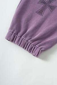 กางเกงวิ่งออกกำลังกายเอวกลางของผู้ชายกางเกงวอร์มผ้าแคนวาสสำหรับแฟชั่นแบบมีเชือกรูดข้าง - Product Image 6