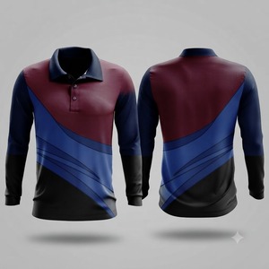 Polo de golf confortable à manches longues pour homme, haut de sport personnalisé, vêtements de sport performants à manches longues pour homme - Product Image 6