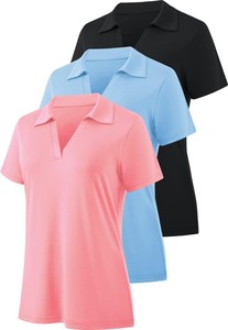 Camiseta Polo de Mujer 2026, Último Modelo, Color Sólido, Manga Corta, Tejida, Casual, Largo Regular, Estilo Liso Teñido, OEM ODM - Product Image 5