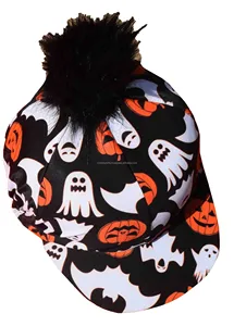 Custom All-Season English Style HALLOWEEN ORANGE GHOST PUMPKIN PRINT SILK HAT MATCHING SET <b>CHEAP</b> PRICE SADDLE <b>PAD</b> - Product Image 3