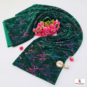 Tissu en velours imprimé à la feuille métallisée multicolore sur mesure, vêtements de luxe, textile de maison, fabricant de tissus personnalisés OEM ODM - Product Image 1
