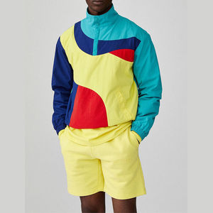 Collection 2026 – Survêtements coupe-vent respirants et confortables pour hommes – Ensemble short et veste coupe-vent personnalisé imprimé en gros pour hommes - Product Image 6