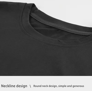 Camiseta de Algodón Oversize Unisex con Cuello Mock, Estampado Gráfico por Sublimación Personalizado, Lavado Ácido, Transpirable y de Secado Rápido, Tallas Grandes - Product Image 4