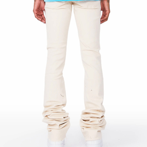 Pantalones Vaqueros de Trabajo para Hombre, Cintura Media, Corte Recto, Elásticos, Cierre de Botones, Transpirables, Colores Sólidos - Product Image 5