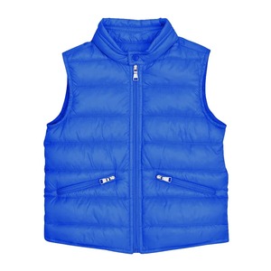 Chaleco Acolchado de Poliéster Pongee Resistente al Viento con Capucha y Bolsillos Laterales, Ropa de Trabajo OEM ODM, Chalecos Acolchados de Color Personalizado para Hombre - Product Image 1
