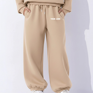 Nouveauté 2026 – Pantalon de jogging pour femme en polyester/coton de haute qualité, coupe droite, avec logo imprimé DTF personnalisé - Product Image 4