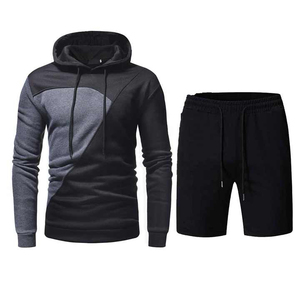 Conjunto de Sudadera con Capucha y Pantalones Cortos para Hombre, Diseño Reversible 2 en 1, Personalizable OEM, Primavera, Color Sólido, Calidad Premium, Poliéster/Algodón Ecológico, Gran Venta - Product Image 6
