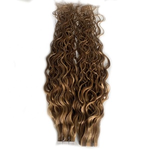 Bán buôn Nhà cung cấp tóc thô lượn sóng và xoăn đôi rút ra Băng Ins phần mở rộng tóc - Product Image 4