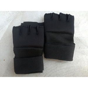 Bandages de protection des mains à amortissement des chocs avancé |   Bandes de maintien flexibles en néoprène à demi-doigts avec support de poignet étendu - Product Image 2