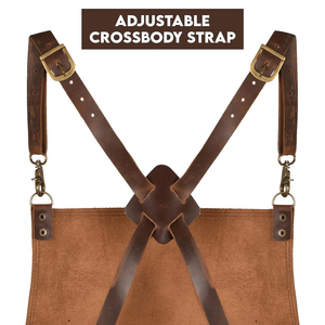 2026 New Style Best Quality <b>Reflective</b> Safety Working Leather Welding Apron <b>Top</b> Selling Safety Protection Clothing Wholesale - Product Image 5