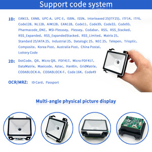 EMT8061 gömülü CMOS USB TTL RS232 LED otomatik 2D tarama modülü sabit monte OCR kimlik kartı barkod okuyucu - Product Image 5