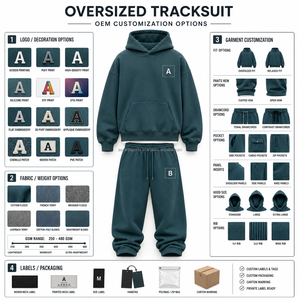 Ensemble deux pièces à épaules tombantes avec logo imprimé personnalisé, en tissu polaire brossé, col côtelé, poche kangourou, OEM, mode streetwear - Product Image 3