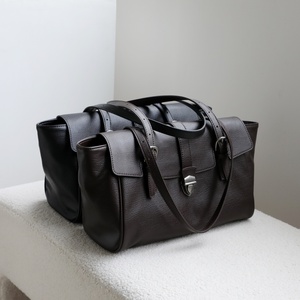 <b>Womens</b> Genuine Leather Tote <b>Bag</b> Manufacturer OEM Supplier Zipper Closure Adjustable Shoulder Strap Soft Handles <b>Gym</b> Use Everyday - Product Image 4