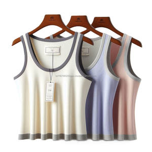 Camiseta sin mangas de algodón de secado rápido sin mangas con estilo para mujer, transpirable, para correr, esencia de verano, cuello redondo, informal, sólido, sin costuras - Product Image 4