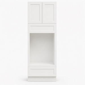 33 x 96 Inch Oven <b>Pantry</b> <b>Cabinet</b> Ready to Ship <b>Kitchen</b> <b>Cabinets</b> White and Gray Shaker OVD339627 US Warehouse - Product Image 2