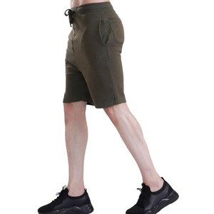 Men's Olive Solid Canvas Polyester/Nylon Bermuda Shorts Mid Rise <b>Elastic</b> Waist Pockets Casual Breathable Quick Dry Woven - Product Image 4