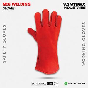 Leather <b>Gloves</b> Top Selling Wholesale Welding <b>Gloves</b> Wool Fleece Lining <b>Long</b> Cuff Heat Resistant Welding <b>Gloves</b> - Product Image 3